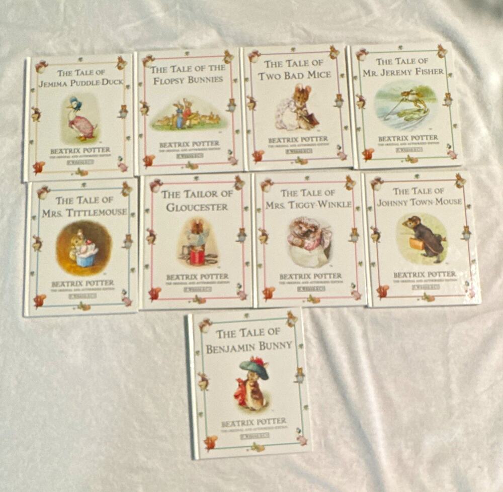 Beatrix Potter Peter Rabbit Mini Hardcover Illustrated Book Lot (9 Titles)